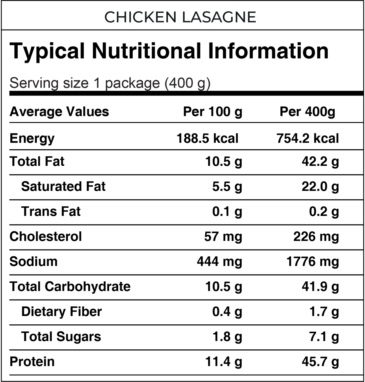 Chicken Lasagne
