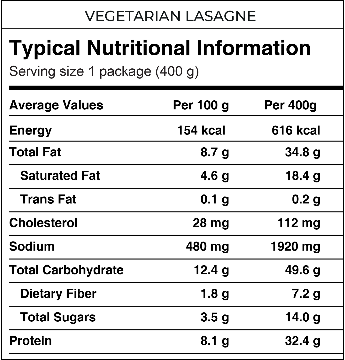 Vegetarian Lasagne