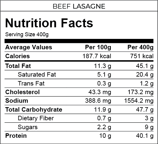 Beef Lasagne